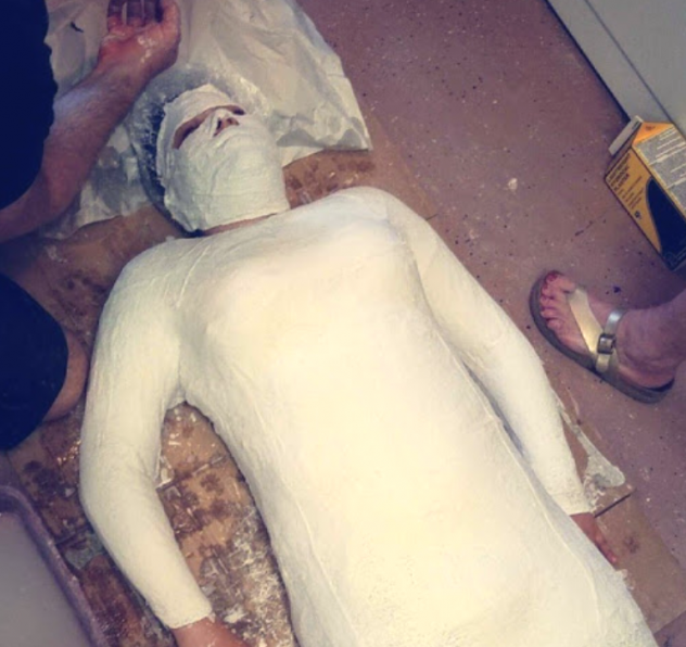 Shiraz in a body cast.